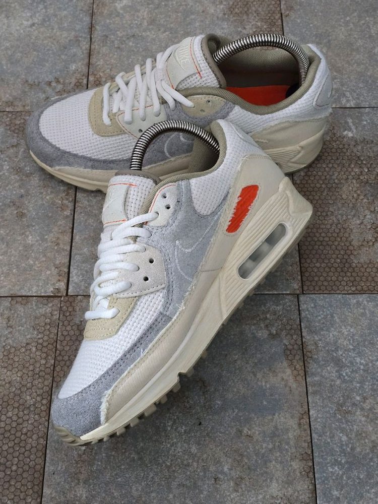 (255)나이키 에어맥스 90 프리미엄 페일 아이보리 스니커즈 운동화--4