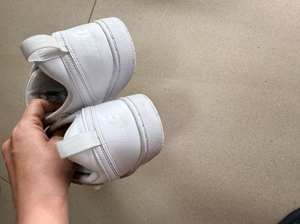 나이키 키즈 운동화 올화이트 3y 220 이미지