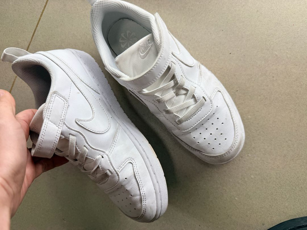 나이키 키즈 운동화 올화이트 3y 220 이미지