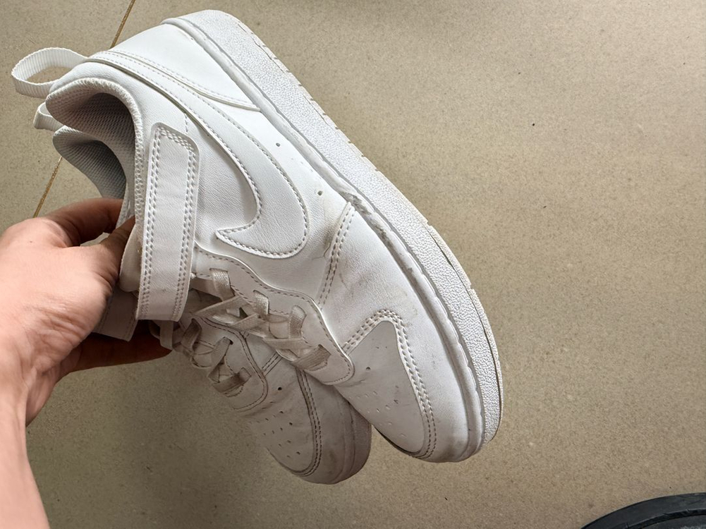 나이키 키즈 운동화 올화이트 3y 220 이미지