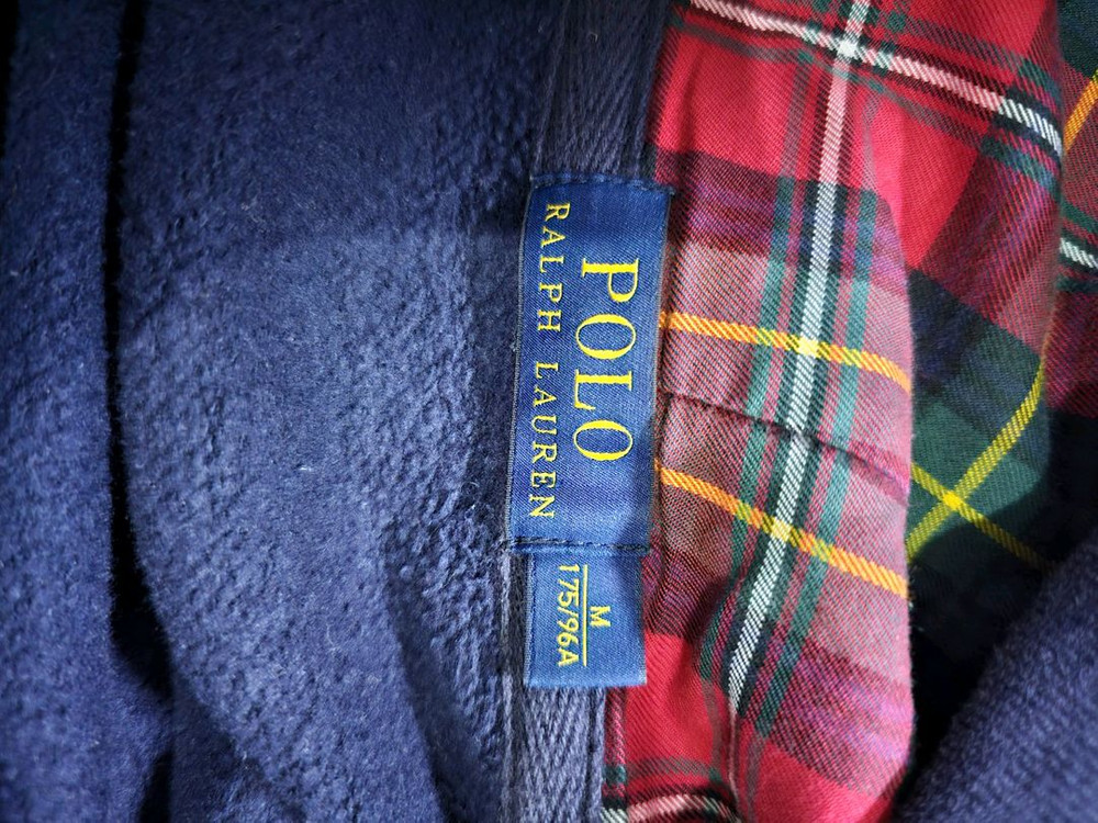 폴로 빅포니 네이비 체크 후드집업 95 / M 이미지