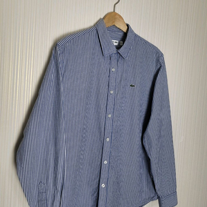100-105 라코스테 셔츠 네이비 버티컬 스트라이프 슬림