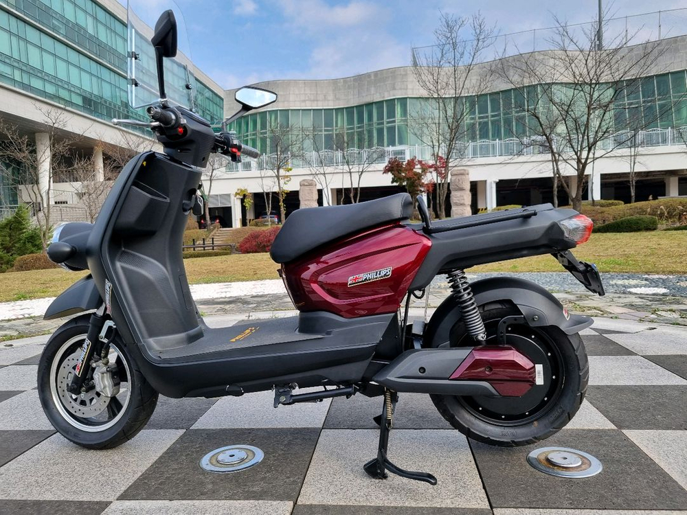 필립스 뉴비 전기스쿠터 삼성 72볼트 배터리 장착--8