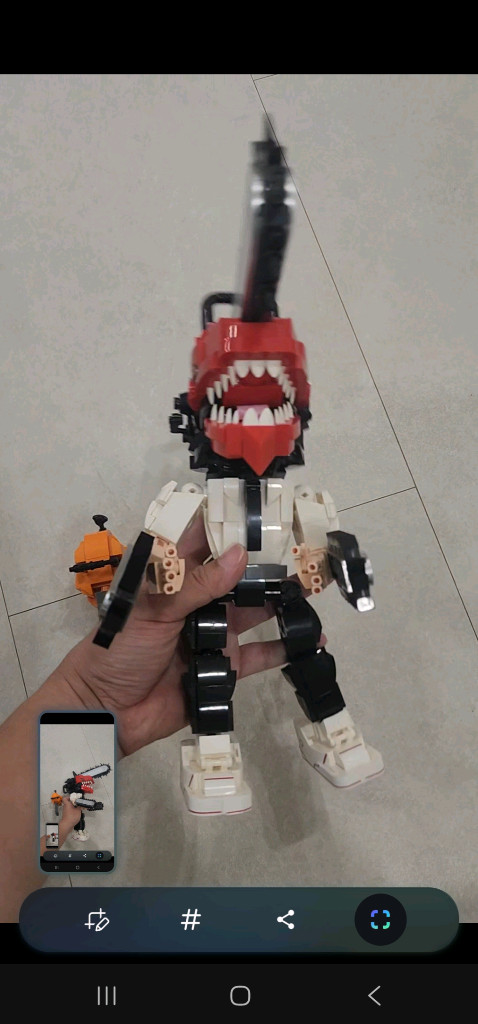 로봇 피규어 세트 레고 체인소맨 덴지 & 포치타 조립 피규어 일괄판매 본드접착 해놓음 이미지