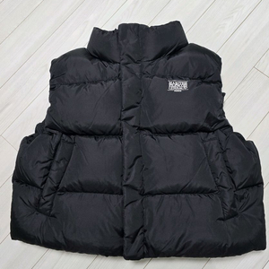 마리떼 크롭 다운패딩 조끼 자수로고 M 운포