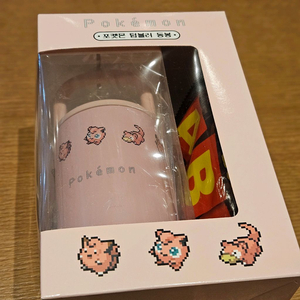 CU 씨유 포켓몬 텀블러 포켓몬 픽셀 핑크 텀블러 이미지