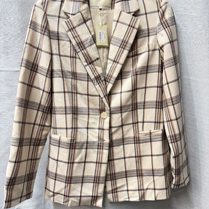 마쥬 텍달린 정품 체크 블레이저 (55~66)