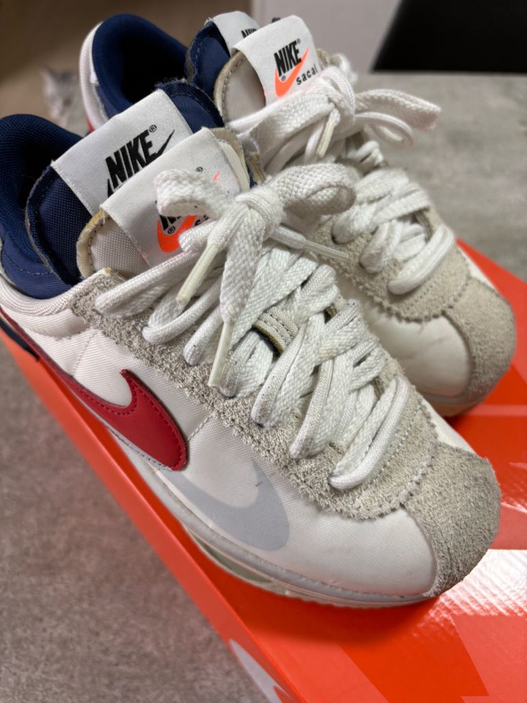 나이키 사카이 줌 코르테즈 SP 화이트 레드 230 박스O 이미지