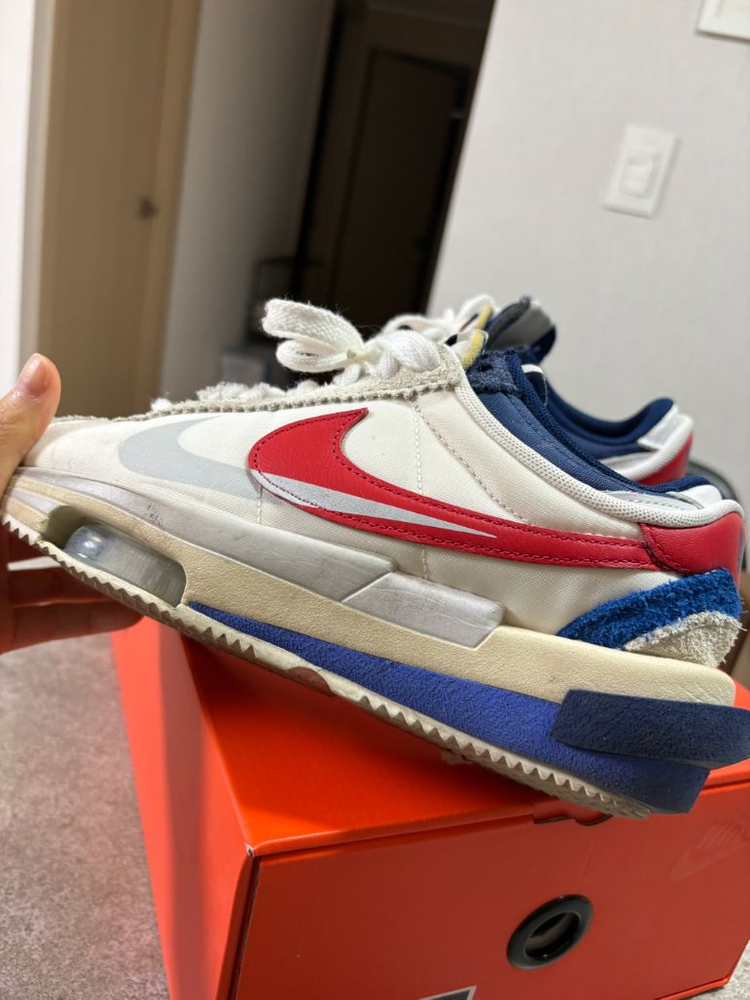 나이키 사카이 줌 코르테즈 SP 화이트 레드 230 박스O 이미지