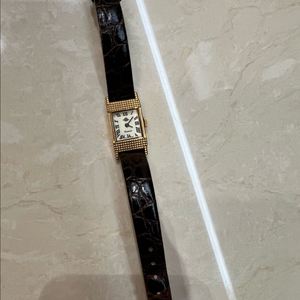 로즈몽 금장 가죽 시계