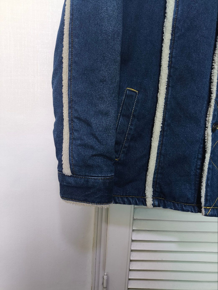 100 YAMMA 빈티지 쉐르파 데님자켓 양털 이미지