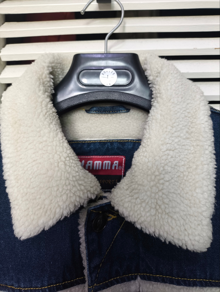 100 YAMMA 빈티지 쉐르파 데님자켓 양털 이미지