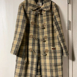 BCBG 울 100 체크 떡뽁이 코트 (깨끗)