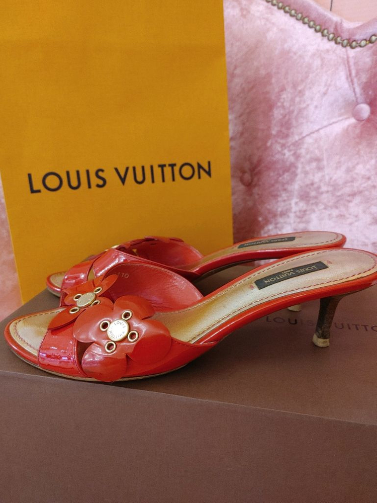 정품- 루이비통 슬리퍼힐--2