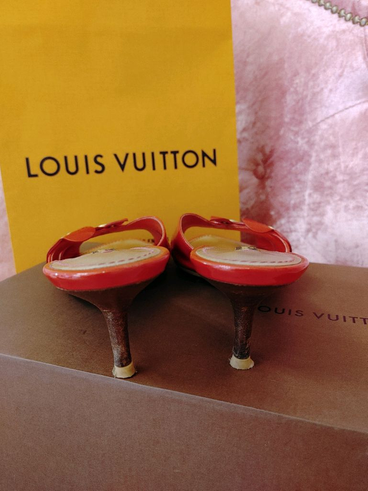 정품- 루이비통 슬리퍼힐--6
