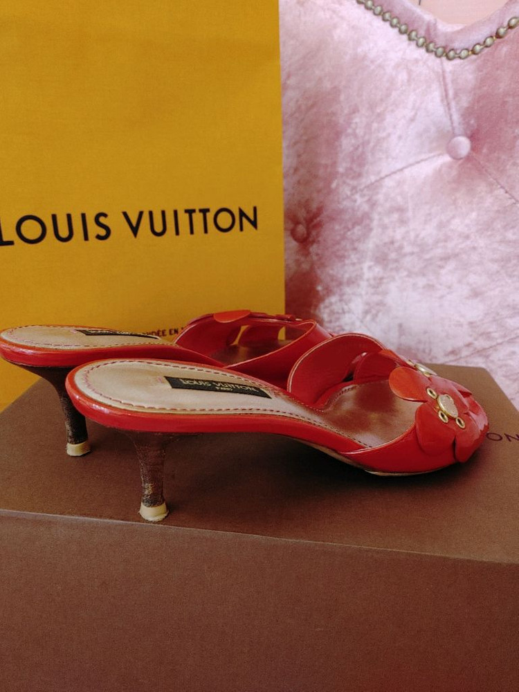 정품- 루이비통 슬리퍼힐--7