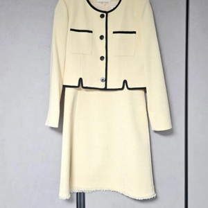 잇미샤 옐로우 트위드 셋업 원피스 (벨트포함) 이미지