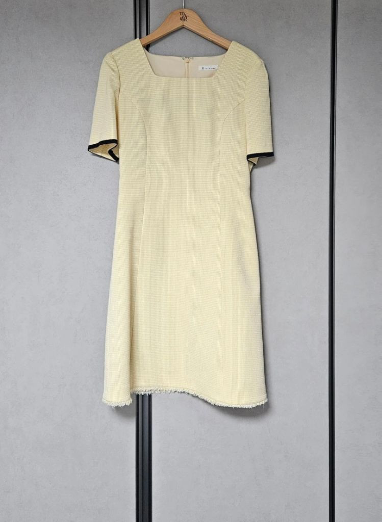 잇미샤 옐로우 트위드 셋업 원피스 (벨트포함) 이미지