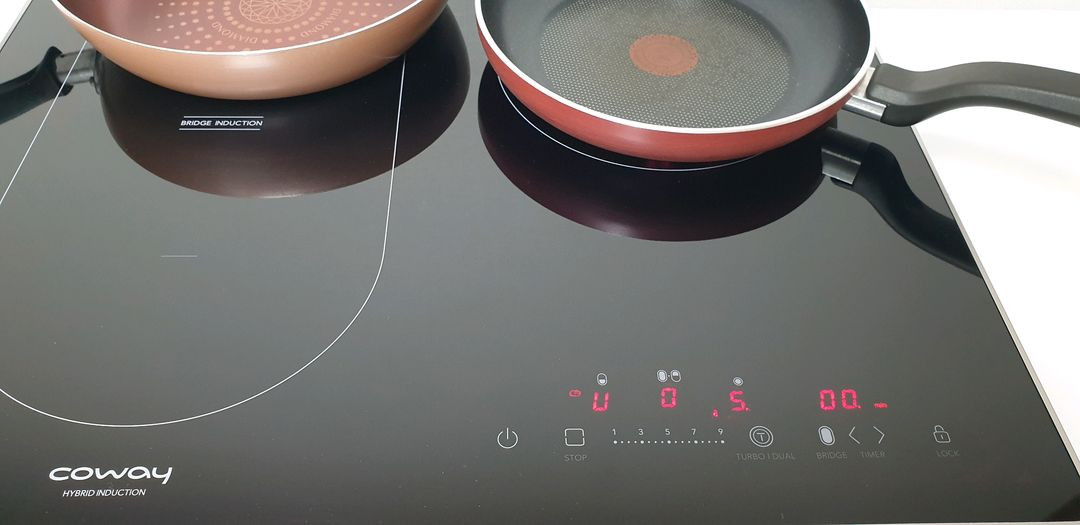 (미사용)코웨이 CHR-03 3구 하이브리드 전기레인지--8