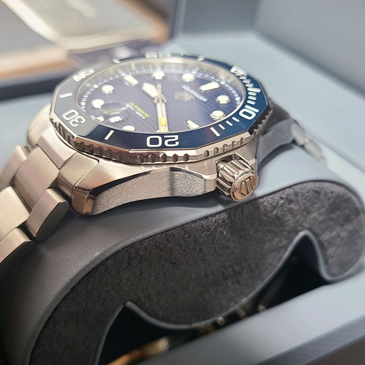 태그호이어 아쿠아레이서300 청판 오토매틱 43mm 풀셋--4