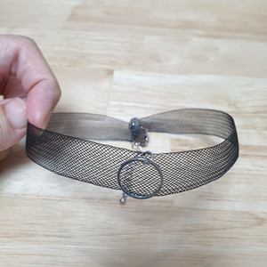 (미사용) 블랙 매쉬 초커 목걸이