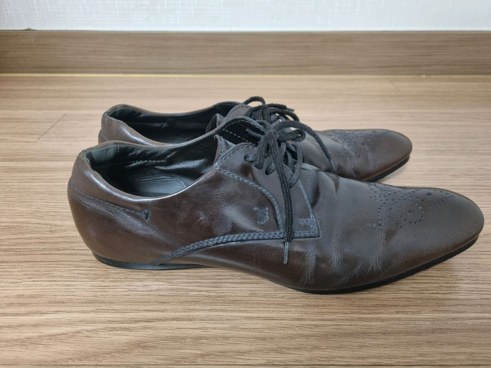 토즈 브라운 윙팁 가죽 구두 tods 6사이즈 250 이미지