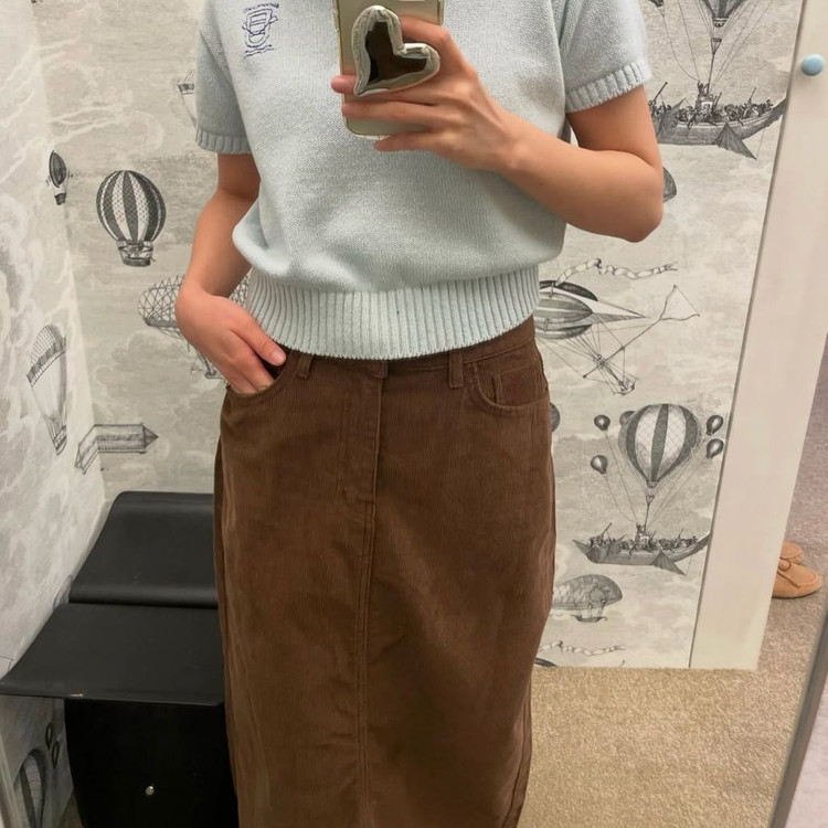 스무드무드 스무스무드 Brynn Brown Corduroy Skirt 이미지