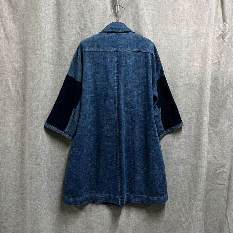 [55-66] 미샤(MICHAA) 데님 7부 롱 청자켓 코트--9