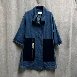 [55-66] 미샤(MICHAA) 데님 7부 롱 청자켓 코트