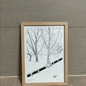 일괄10/ 스노우캣 아트프린트 작품 액자 옹동스 -1 snowcat