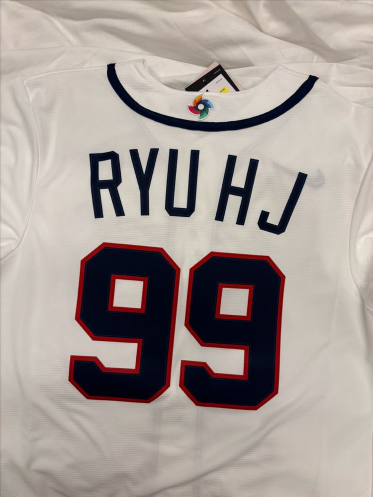 야구 국가대표 WBC 류현진 유니폼 S 사이즈--3