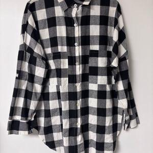 에이블리 포켓 언발 체크 셔츠 남방 오버핏 루즈핏 이미지