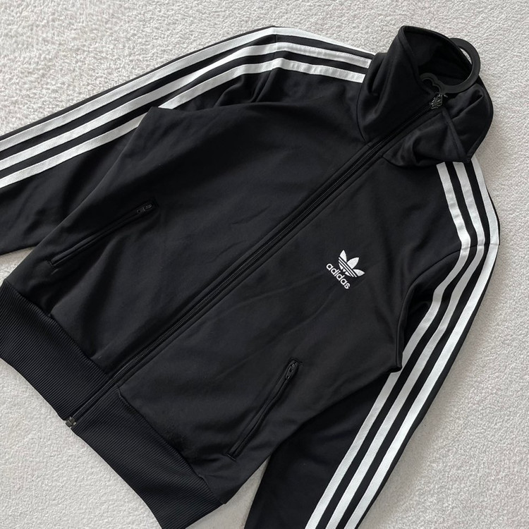 90 아디다스 여성 파이어버드 블랙 백로고 져지 이미지