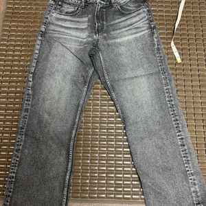 질스튜어트 뉴욕 밑단 슬릿 흑청 데님진 31-32 사이즈