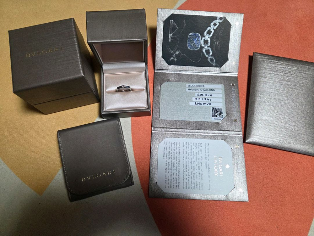 불가리 인피니토 웨딩밴드 48사이즈 (플래티넘/1다이아) 웨딩링 커플링 이미지