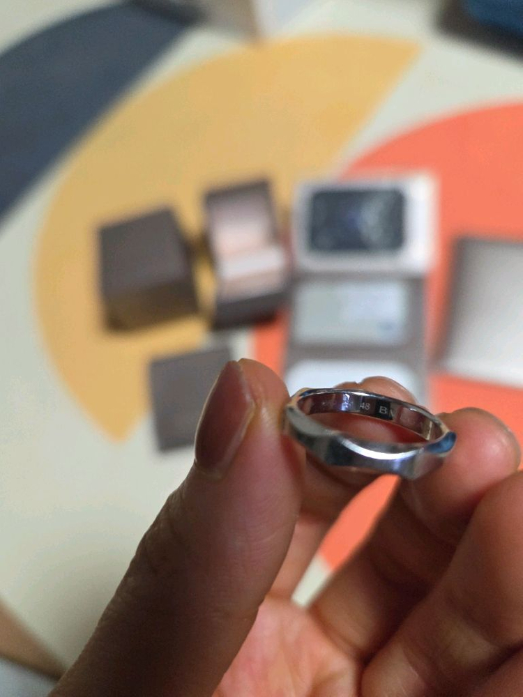 불가리 인피니토 웨딩밴드 48사이즈 (플래티넘/1다이아) 웨딩링 커플링 이미지