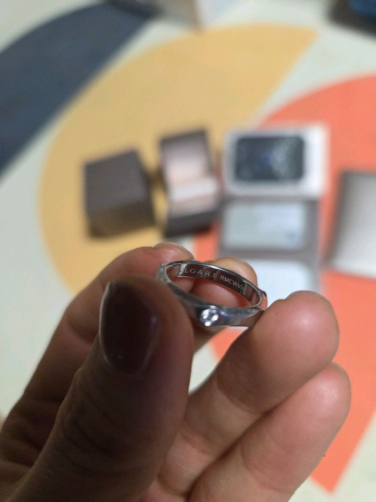 불가리 인피니토 웨딩밴드 48사이즈 (플래티넘/1다이아) 웨딩링 커플링 이미지