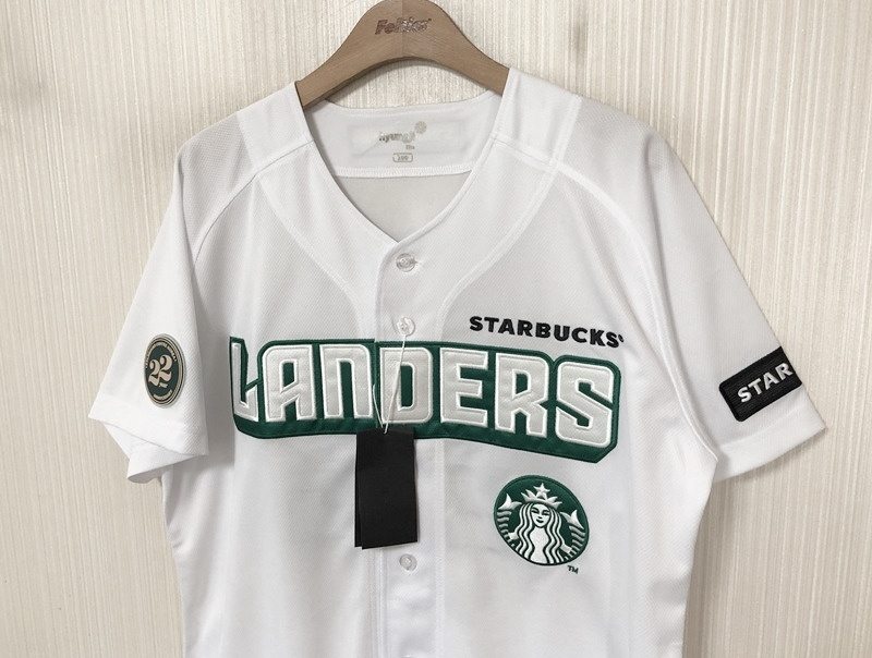 (2) KBO SSG랜더스X스타벅스22주년 한정유니폼/져지 100--6