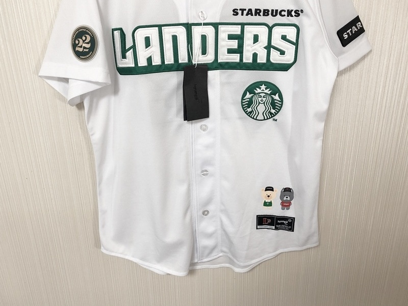 (2) KBO SSG랜더스X스타벅스22주년 한정유니폼/져지 100--3