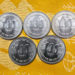 귀한 1981년 100원 미사용 동전 1개 이미지
