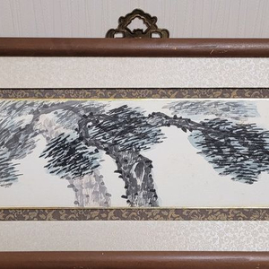 남농 허건 소나무 그림 (작품 미술 액자 한국화 수묵화 풍경화) 이미지