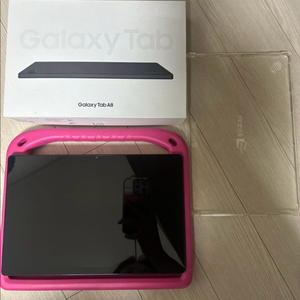 갤럭시 탭 A8 64GB 그레이 풀박스 + 핑크 케이스+ 투명케이스 이미지