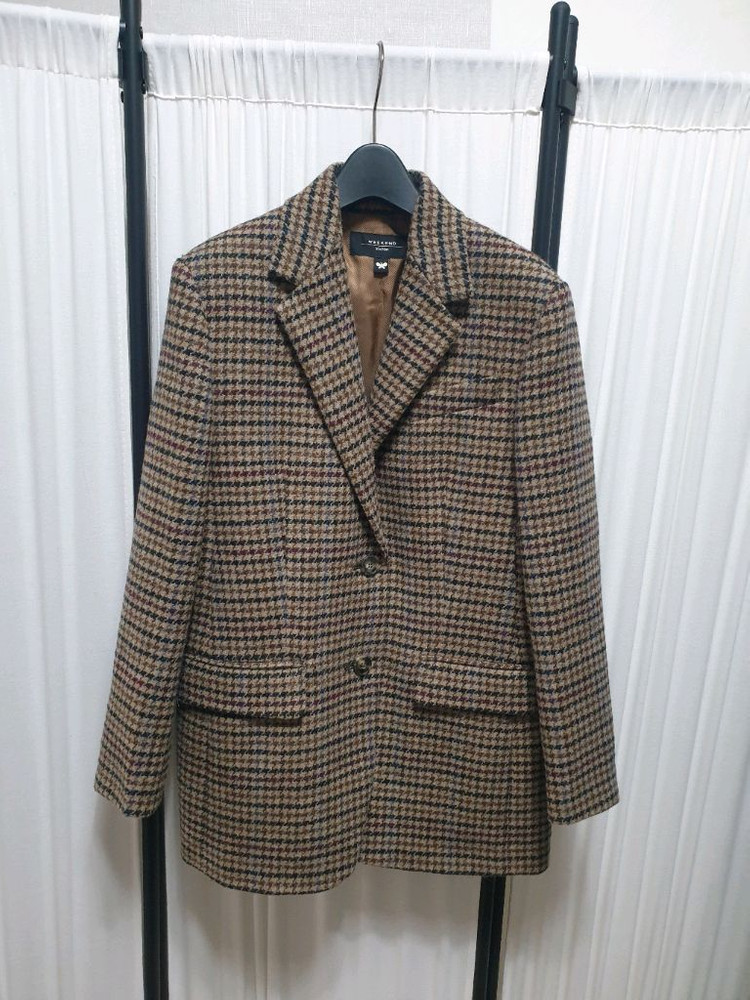 막스마라 위켄드 마르테세 울 블레이제 브라운 자켓/38--2