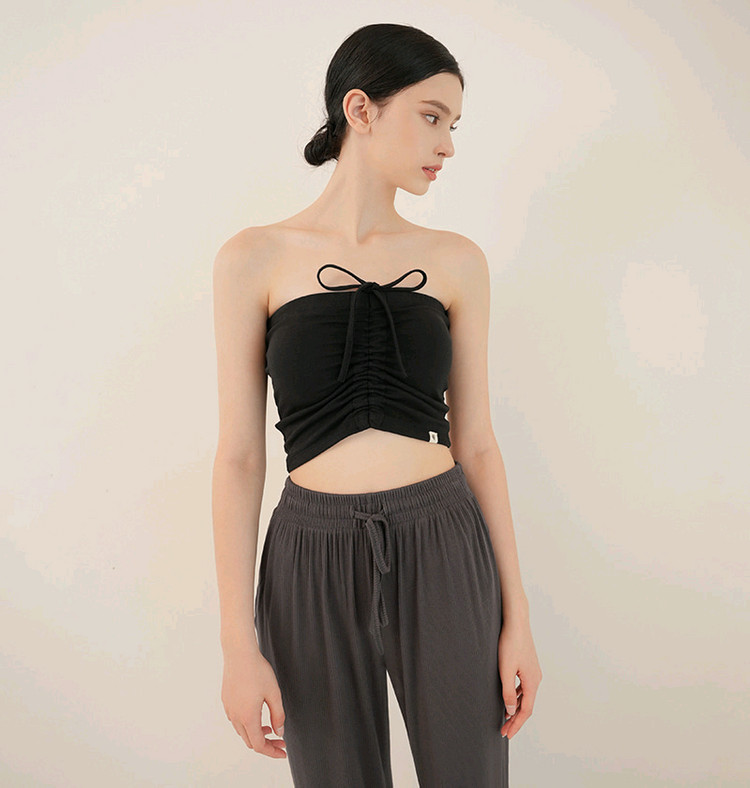 콘치웨어 로즈니 올리비아 셔링 튜브탑(블랙)S--5