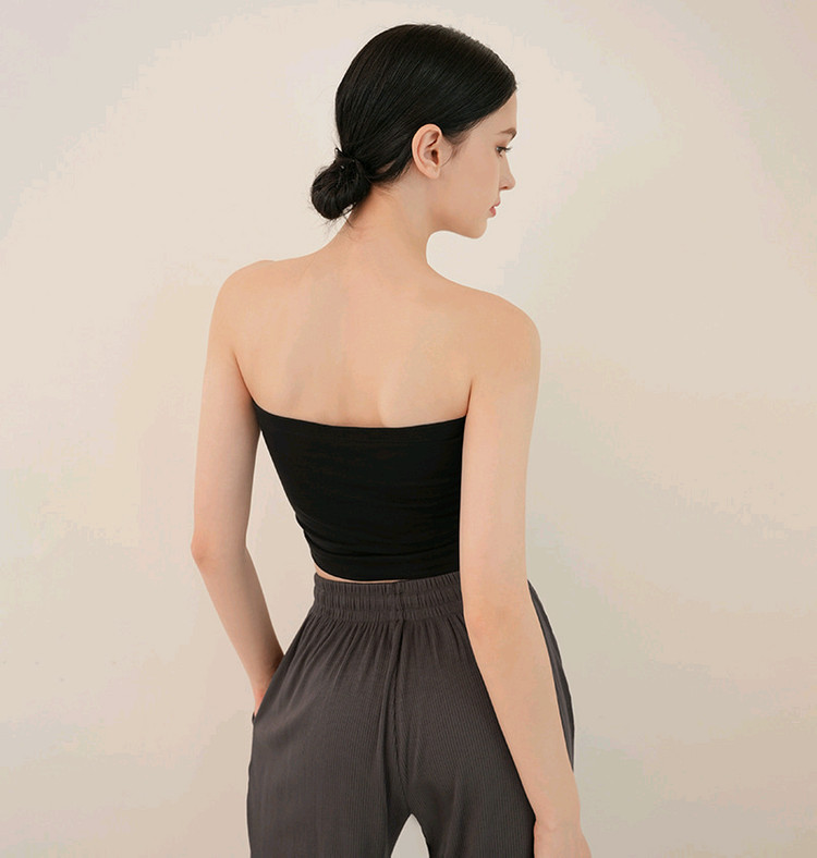 콘치웨어 로즈니 올리비아 셔링 튜브탑(블랙)S--7