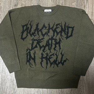 캑터스도넛마켓 카키색 오버핏 니트(새상품)