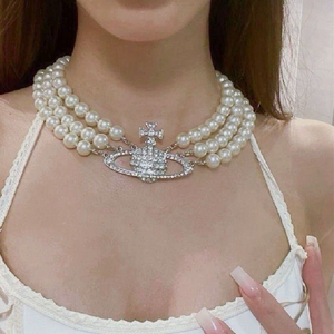 비비안 3줄 죠커 목걸이 이미지