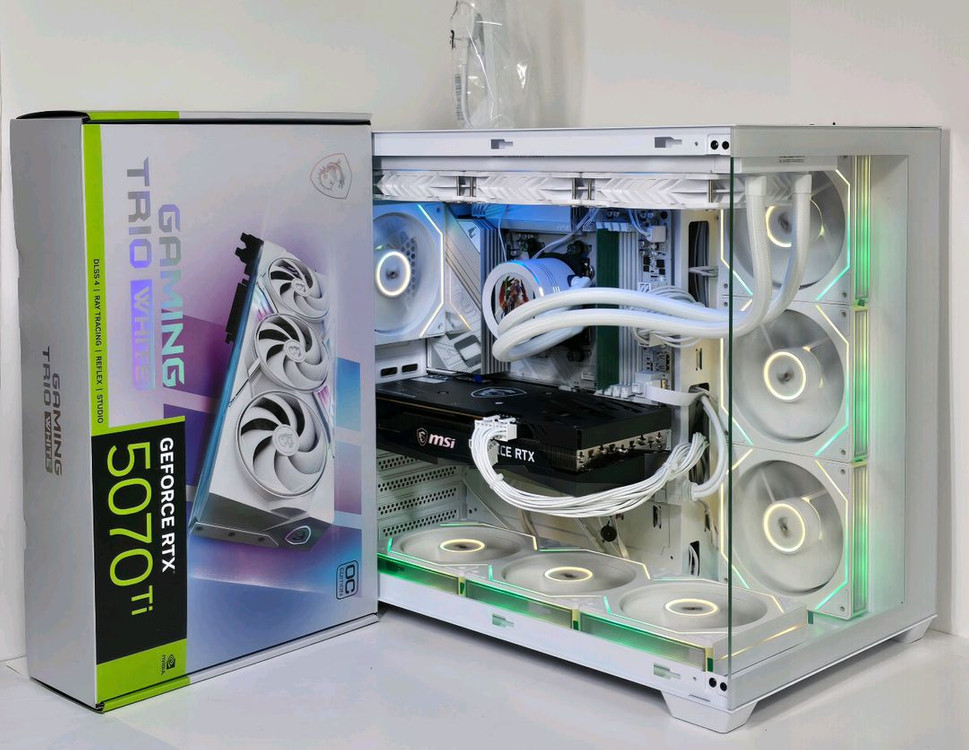 (새제품 화이트)9800X3D, RTX5070Tl, B850M, 수랭쿨러, 850W GOLD, 방송게이밍컴퓨터본체--5