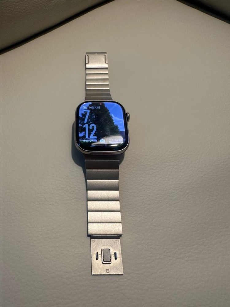 애플워치10 네추럴티타늄 이미지