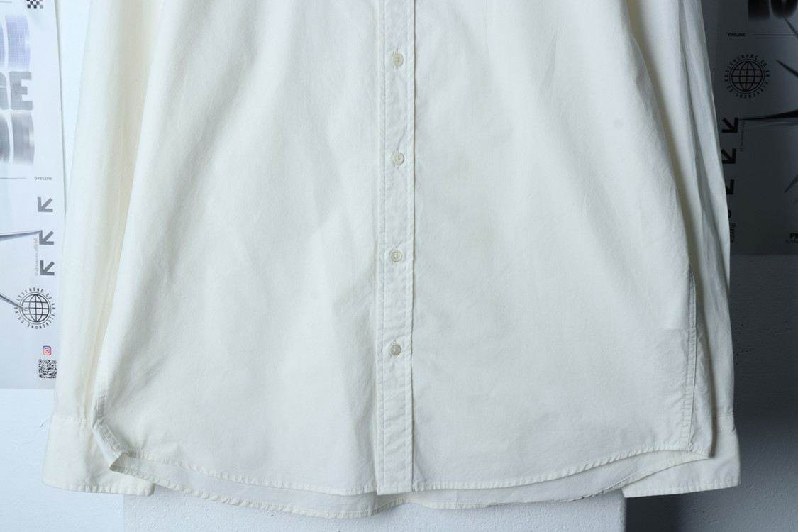 (S) 유니온블루 셔츠 남방 아이보리 무지 솔리드 이미지
